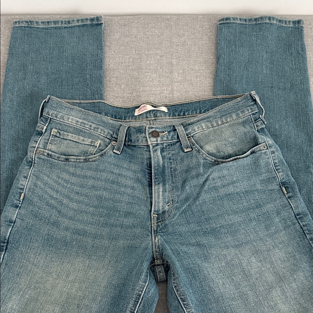 Signature by Levi Strauss Men's Slim Straight Jeans - Blue - Picture 5 of 12